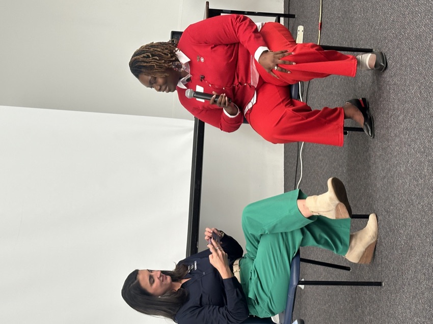 Tyra Little speaking at Leadership Columbia